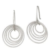 Sterling Silver '3D Circle' Earrings