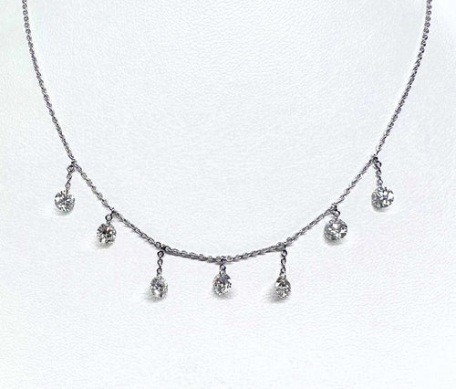 18 Karat White Gold Diamond Necklace