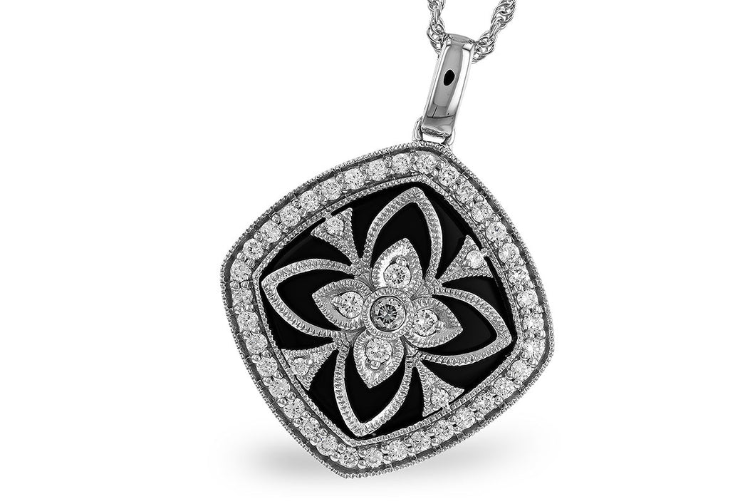 14 karat white gold pendant. T