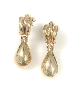 14 Karat Yellow Gold Estate Dangle Fashion Earrings