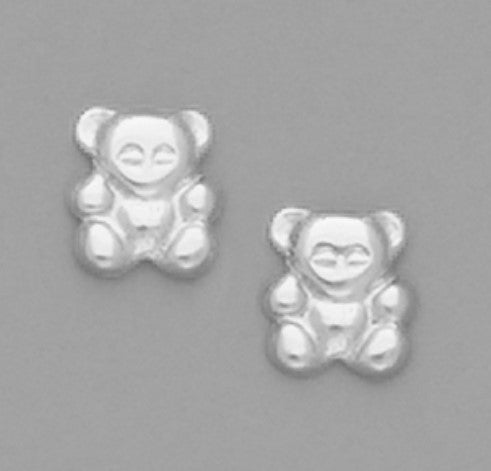 A Pair of WhiteTone Teddy Bear Earrings