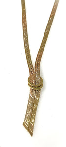 14 Karat Yellow Gold Estate Herringbone 'V' Style Necklace