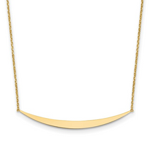 Leslie's 14 Karat Yellow Gold Curved Bar Necklace