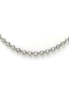 18 Karat White Gold Facny Rose Cut Diamond Fashion Necklace