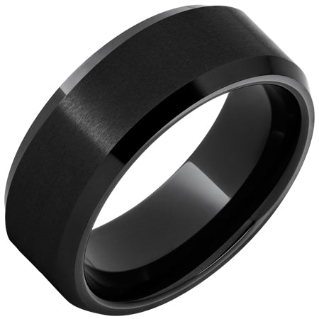 Black Diamond Ceramic Wedding Band