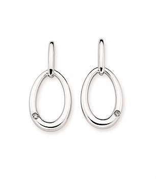 A Pair of Diva Diamonds® Oval Teardrop Style Fashion Earrings