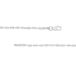 14 Karat White Gold Dorica Chain