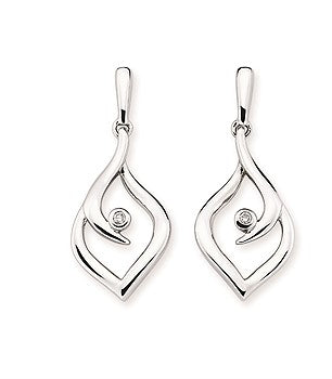 Sterling Silver Diva Diamonds® Drop Dangle Style Fashion Earrings