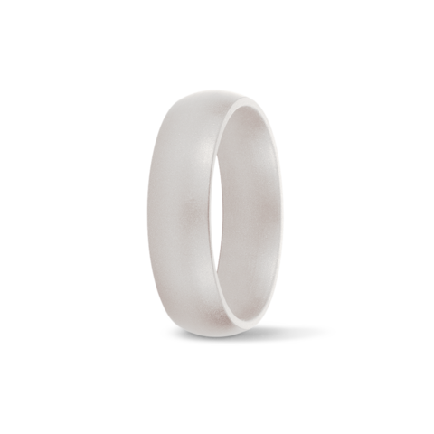 Lady's Low Dome Pearl TruBand Silicone Ring