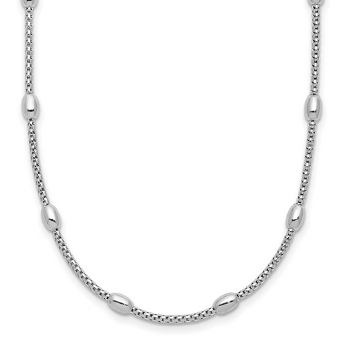 Sterling Silver Beaded Fashion Necklace