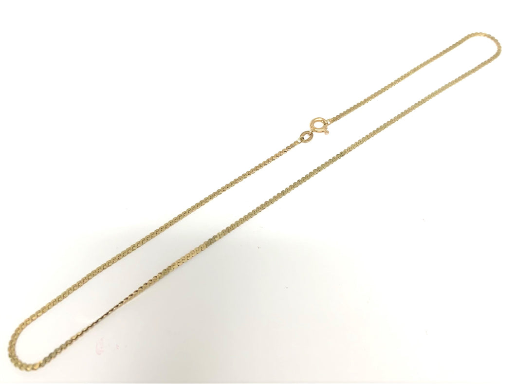 14 Karat Yellow Gold Estate Serpentine Chain