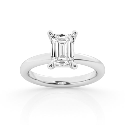 14 Karat White Gold Diamond Engagement Ring