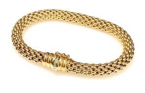 Estate 18 Karat Rose Gold Mesh Bracelet