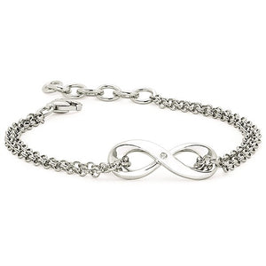 Sterling Silver Infinity Link Design Fashion Bracelet