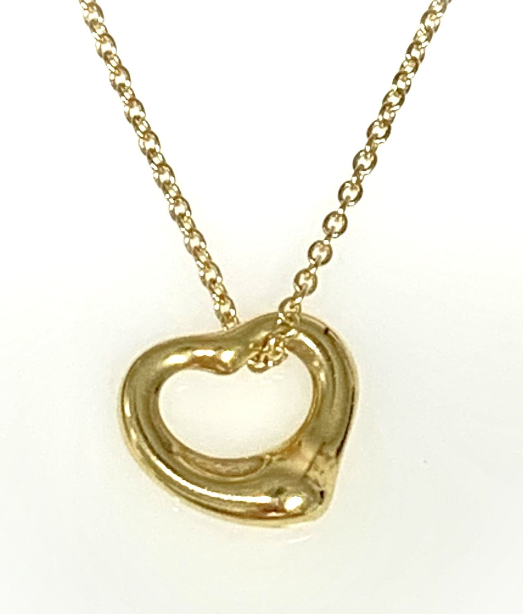 18 Karart Yellow Gold Estate Tiffany & Co. Open Heart Fashion Pendant