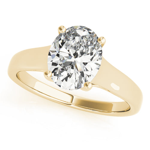 14 Karat Yellow Gold Moissanite Engagement Ring