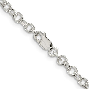 Sterling Silver Oval Cable Link Chain