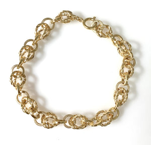 14 Karat Yellow Gold Estate Fashion Link Bracelet