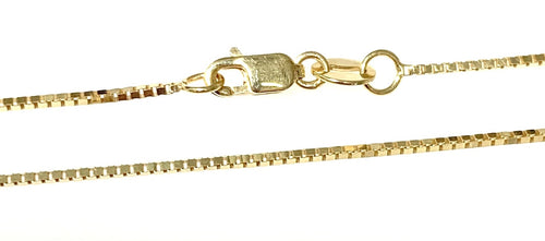 14 Karat Yellow Gold Estate Box Link Chain