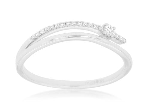 14 Karat White Gold Diamond Fashion Ring