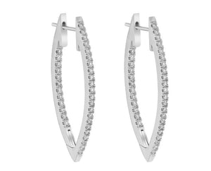 14 Karat White Gold Diamond Earrings