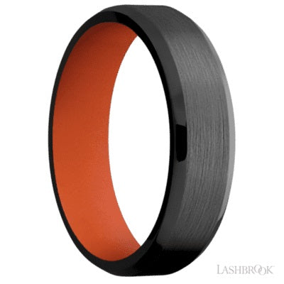 Black Zirconium Wedding Band.