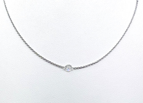 18 Karat White Gold Diamond Necklace