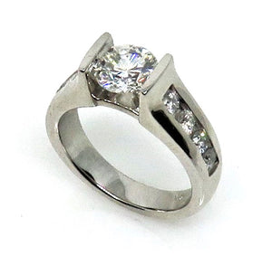 14 Karat White Gold Estate Engagement Ring