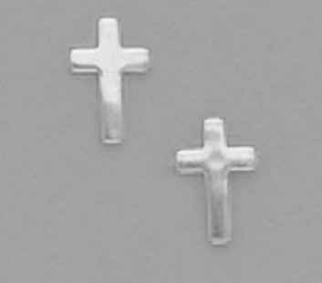 A Pair of White tTne Baby Cross eerrings