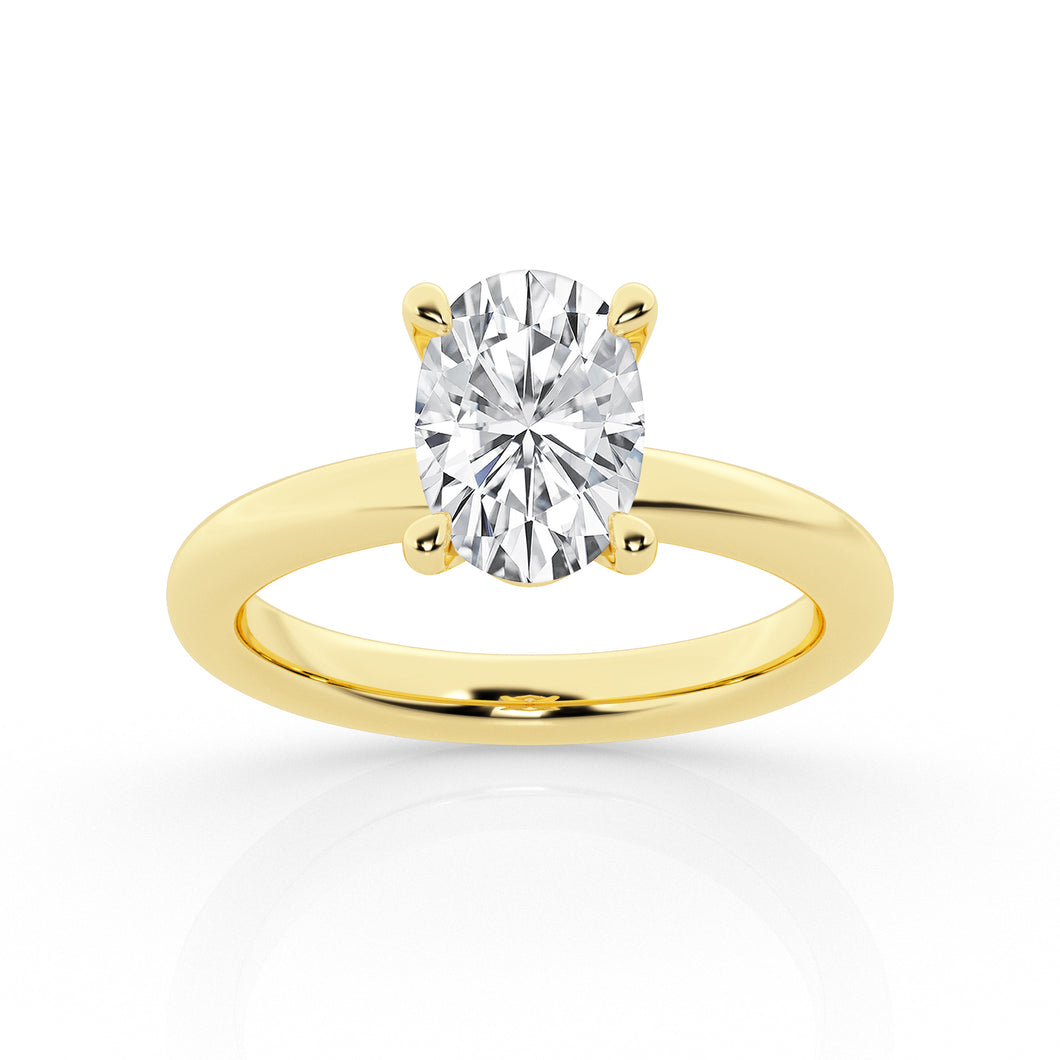 14 Karat Yellow Gold Engagement Ring