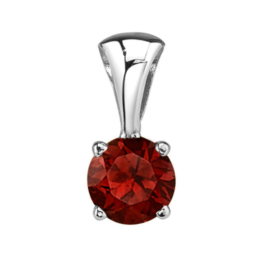 Garnet Solitaire Pendant