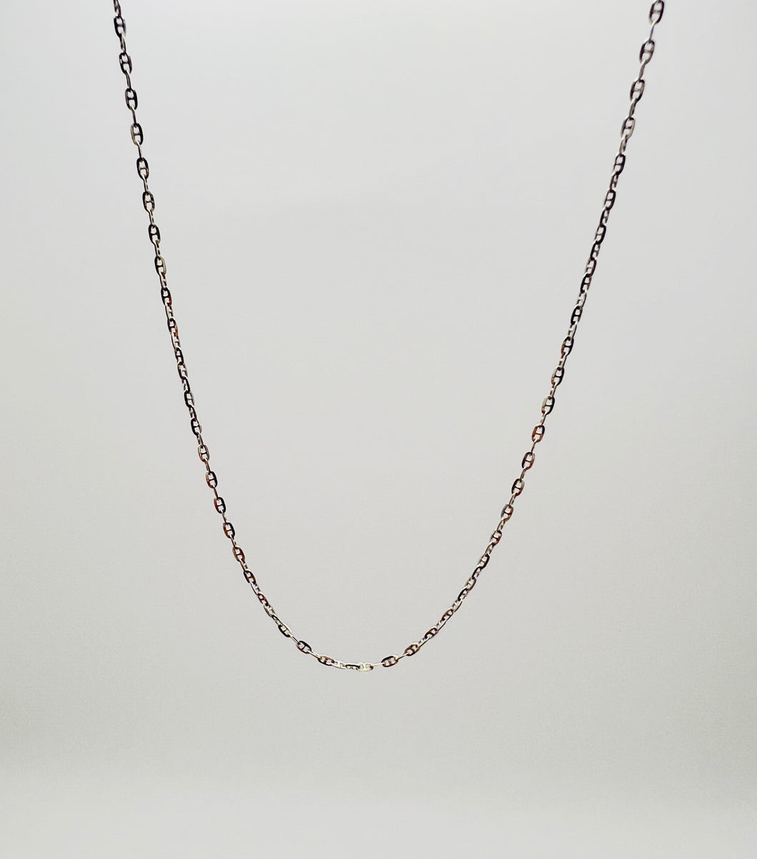 14 Karat White Gold Mariners Link Chain