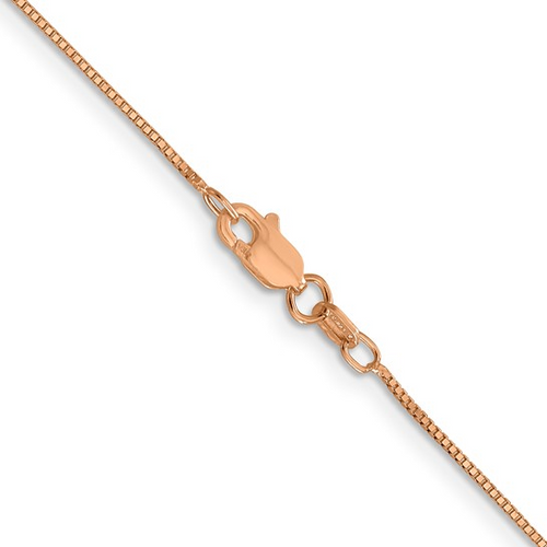 14 karat rose gold box link ch