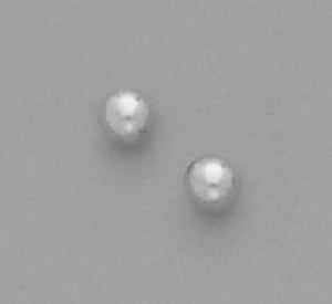 A Pair of White Tone 3 mm Ball Stud Earrings