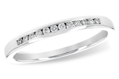 14 Karat White Gold Channel Set Anniversary Band