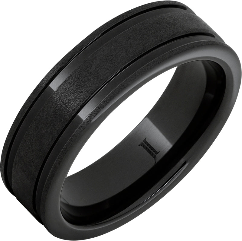 Black Diamond Ceramic™Wedding Band