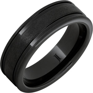 Black Diamond Ceramic Wedding Band