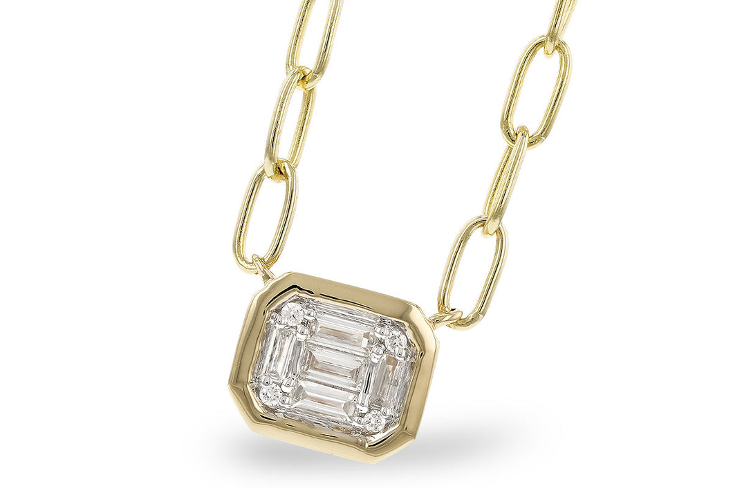 14 Karat Yellow Gold Diamond Pendant