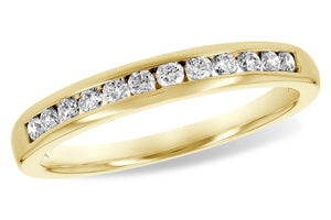 14 Karat Yellow Gold Channel Set Diamond Anniversary Ring