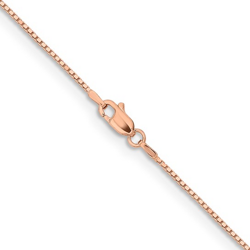 14 karat rose gold box link ch