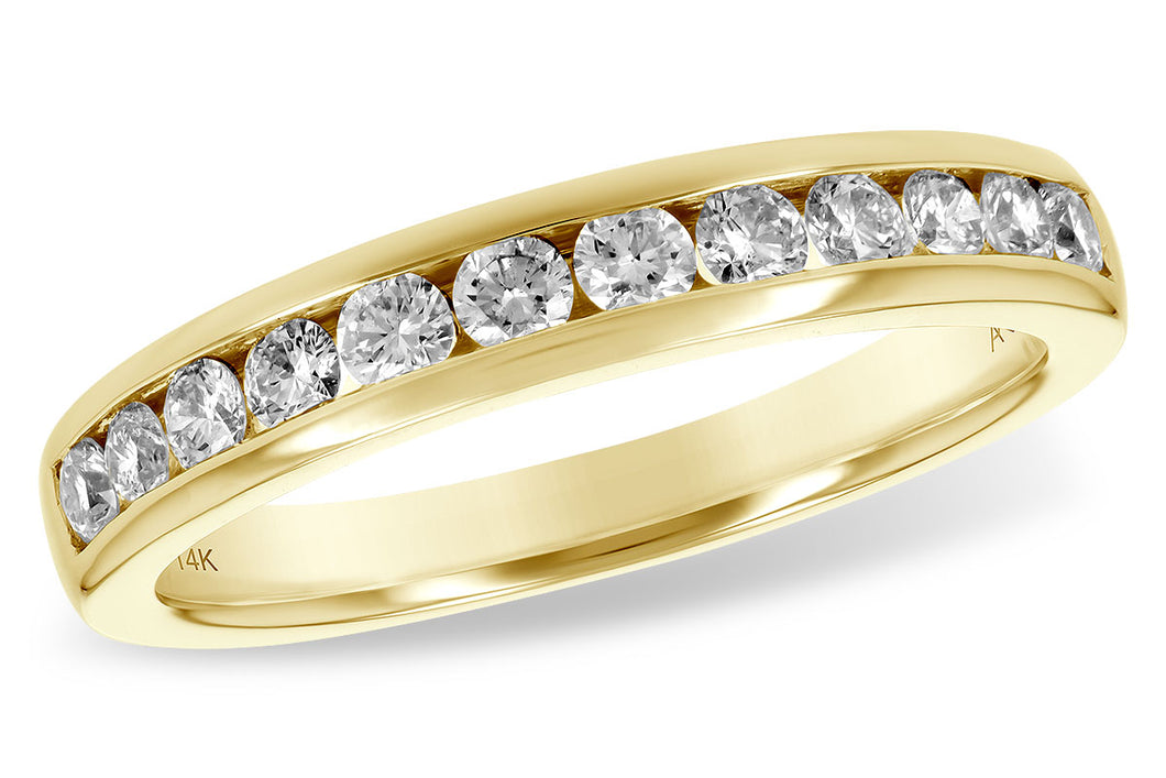 Yellow Gold Channel Set Diamond Anniversary Band