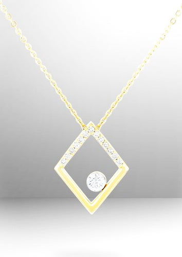 14 Karat Yellow Gold Diamond Fashion Pendant