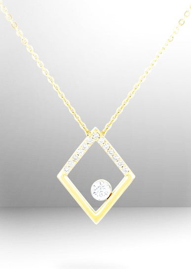 14 Karat Yellow Gold Diamond Fashion Pendant