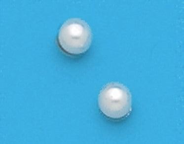 A Pair of 4 mm Simulated Pearl Earrings