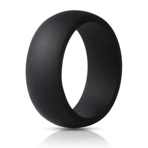 Black Silicone wedding band 9