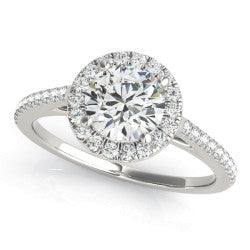 14 Karat White Gold Semi-Mount Engagement Ring