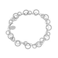 Sterling Silver 'Cha Cha' Circle Bracelet