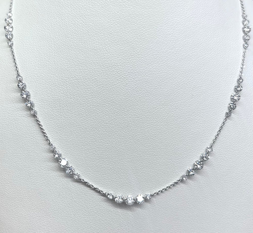 18 Karat White Gold Diamond Necklace