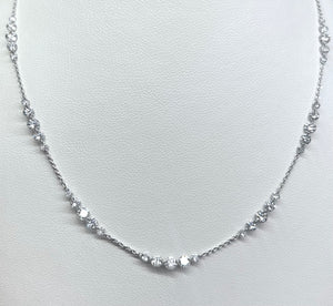 18 Karat White Gold Diamond Necklace