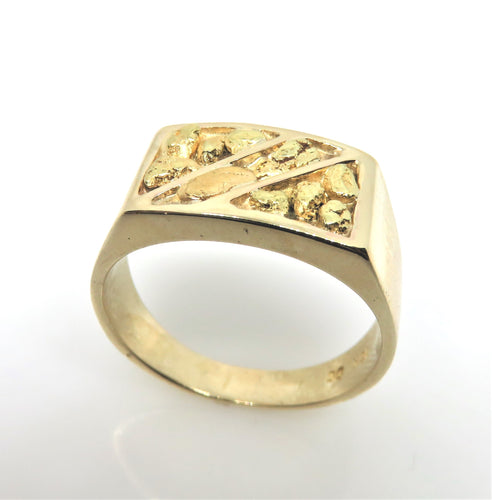 10 Karat Yellow Gold Gent's Estate Nugget Ring